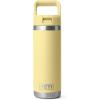 imageYETI Rambler 18 oz Bottle Vacuum Insulated Stainless Steel with Color Matching Straw Cap Solar FlareDaybreak Yellow