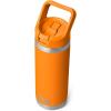 imageYETI Rambler 18 oz Bottle Vacuum Insulated Stainless Steel with Color Matching Straw Cap Solar FlareKing Crab