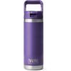 imageYETI Rambler 18 oz Bottle Vacuum Insulated Stainless Steel with Color Matching Straw Cap Solar FlarePeak Purple