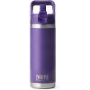 imageYETI Rambler 18 oz Bottle Vacuum Insulated Stainless Steel with Color Matching Straw Cap Solar FlarePeak Purple