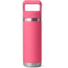 imageYETI Rambler 18 oz Bottle Vacuum Insulated Stainless Steel with Color Matching Straw Cap Solar FlareTropical Pink