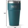 imageYETI Rambler 20 oz Stackable Tumbler Stainless Steel Vacuum Insulated with MagSlider LidAgave Teal
