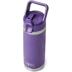 imageYETI Rambler 18 oz Bottle Vacuum Insulated Stainless Steel with Color Matching Straw Cap Solar FlarePeak Purple