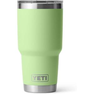 imageYETI Rambler 30 oz Tumbler Stainless Steel Vacuum Insulated with MagSlider Lid Blue CamoKey Lime