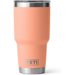 imageYETI Rambler 30 oz Tumbler Stainless Steel Vacuum Insulated with MagSlider Lid Blue CamoLow Country Peach