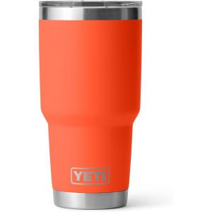 imageYETI Rambler 30 oz Tumbler Stainless Steel Vacuum Insulated with MagSlider Lid Solar FlarePapaya