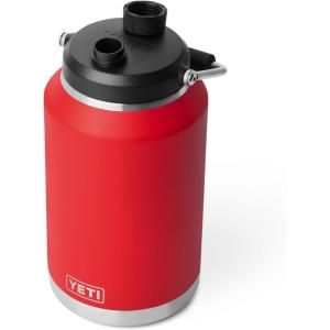 imageYETI Rambler Gallon Jug 20 Vacuum Insulated Leakproof Stainless Steel with MagCap Blue CamoRescue Red