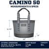 imageYETI Camino 50 Carryall with Internal Dividers AllPurpose Utility Boat and Beach Tote Bag Durable WaterproofStorm Gray