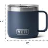 imageYETI Rambler 14 oz Ceramic Lined Stackable Mug Vacuum Insulated Stainless Steel with MagSlider Lid RidgelineMoon Dust  Textured