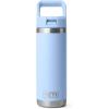 imageYETI Rambler 18 oz Bottle Vacuum Insulated Stainless Steel with Color Matching Straw Cap WhiteBig Sky Blue
