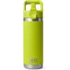 imageYETI Rambler 18 oz Bottle Vacuum Insulated Stainless Steel with Color Matching Straw Cap WhiteChartreuse