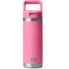 imageYETI Rambler 18 oz Bottle Vacuum Insulated Stainless Steel with Color Matching Straw Cap WhiteHarbor Pink