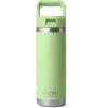 imageYETI Rambler 18 oz Bottle Vacuum Insulated Stainless Steel with Color Matching Straw Cap WhiteKey Lime