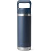 imageYETI Rambler 18 oz Bottle Vacuum Insulated Stainless Steel with Color Matching Straw Cap WhiteNavy