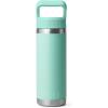 imageYETI Rambler 18 oz Bottle Vacuum Insulated Stainless Steel with Color Matching Straw Cap WhiteSeafoam