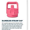 imageYETI Rambler 18 oz Bottle Vacuum Insulated Stainless Steel with Color Matching Straw Cap WhiteTropical Pink