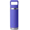 imageYETI Rambler 18 oz Bottle Vacuum Insulated Stainless Steel with Color Matching Straw Cap WhiteUltramarine Violet