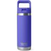 imageYETI Rambler 18 oz Bottle Vacuum Insulated Stainless Steel with Color Matching Straw Cap WhiteUltramarine Violet