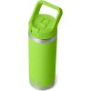 imageYETI Rambler 18 oz Bottle Vacuum Insulated Stainless Steel with Color Matching Straw Cap WhiteVenom