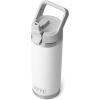 imageYETI Rambler 18 oz Bottle Vacuum Insulated Stainless Steel with Color Matching Straw Cap WhiteWhite