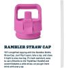 imageYETI Rambler 18 oz Bottle Vacuum Insulated Stainless Steel with Color Matching Straw Cap WhiteWildflower Fuchsia