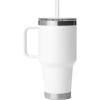 imageYETI Rambler 35 oz Straw Mug 20  DoubleWall Vacuum Insulation for Cold Beverages  Dishwasher Safe  Cupholder Compatible  Reusable Straw  Comfortable Grip Handle  Travel Mug  Cape TaupeWhite