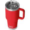 imageYETI Rambler 35 oz Straw Mug 20  DoubleWall Vacuum Insulation for Cold Beverages  Dishwasher Safe  Cupholder Compatible  Reusable Straw  Comfortable Grip Handle  Travel Mug  Cape TaupeRescue Red