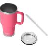 imageYETI Rambler 35 oz Straw Mug 20  DoubleWall Vacuum Insulation for Cold Beverages  Dishwasher Safe  Cupholder Compatible  Reusable Straw  Comfortable Grip Handle  Travel Mug  Cape TaupeTropical Pink
