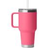 imageYETI Rambler 35 oz Straw Mug 20  DoubleWall Vacuum Insulation for Cold Beverages  Dishwasher Safe  Cupholder Compatible  Reusable Straw  Comfortable Grip Handle  Travel Mug  Cape TaupeTropical Pink