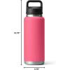 imageYETI Rambler 36 oz Bottle Vacuum Insulated Leakproof Stainless Steel with Chug Cap  Vacuum Insulated Leakproof with Chug CapTropical Pink