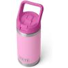 imageYETI Rambler Jr 12 oz Kids Bottle with Straw CapPower PinkWildflower