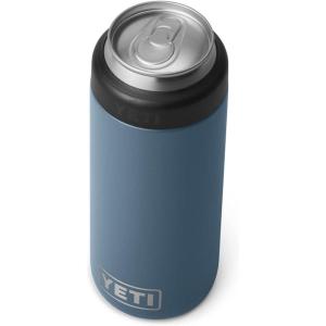 imageYETI Rambler 12 oz Colster Slim Can Insulator for the Slim Hard Seltzer Cans RidgelineNordic Blue With Can Insert