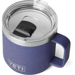 imageYETI Rambler 14 oz Ceramic Lined Stackable Mug Vacuum Insulated Stainless Steel with MagSlider Lid RidgelineMoon Dust  Textured