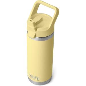 imageYETI Rambler 18 oz Bottle Vacuum Insulated Stainless Steel with Color Matching Straw Cap WhiteDaybreak Yellow