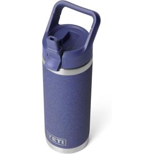 imageYETI Rambler 18 oz Bottle Vacuum Insulated Stainless Steel with Color Matching Straw Cap WhiteMoon Dust  Textured