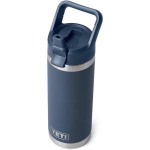 imageYETI Rambler 18 oz Bottle Vacuum Insulated Stainless Steel with Color Matching Straw Cap WhiteNavy