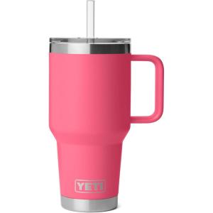 imageYETI Rambler 35 oz Straw Mug 20  DoubleWall Vacuum Insulation for Cold Beverages  Dishwasher Safe  Cupholder Compatible  Reusable Straw  Comfortable Grip Handle  Travel Mug  Cape TaupeTropical Pink