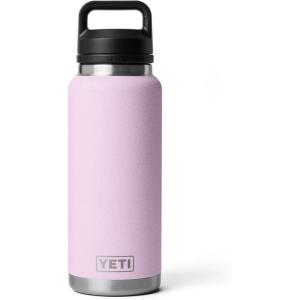 imageYETI Rambler 36 oz Bottle Vacuum Insulated Leakproof Stainless Steel with Chug Cap  Vacuum Insulated Leakproof with Chug CapCherry Blossom  Textured