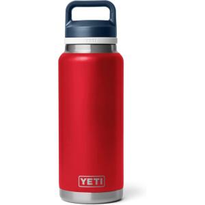 imageYETI Rambler 36 oz Bottle Vacuum Insulated Leakproof Stainless Steel with Chug Cap  Vacuum Insulated Leakproof with Chug CapRescue RedWhiteNavy
