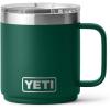 imageYETI Rambler 10 oz Ceramic Lined Stackable Mug Vacuum Insulated Stainless Steel with MagSlider Lid RidgelineBlack Forest Green