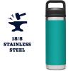imageYETI Rambler 18 oz Bottle Leakproof Vacuum Insulated Stainless Steel with Chug Cap RidgelineAquifer Blue