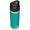 imageYETI Rambler 18 oz Bottle Leakproof Vacuum Insulated Stainless Steel with Chug Cap RidgelineAquifer Blue