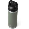 imageYETI Rambler 18 oz Bottle Leakproof Vacuum Insulated Stainless Steel with Chug Cap RidgelineCamp Green