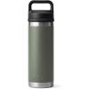 imageYETI Rambler 18 oz Bottle Leakproof Vacuum Insulated Stainless Steel with Chug Cap RidgelineCamp Green
