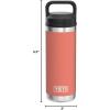 imageYETI Rambler 18 oz Bottle Leakproof Vacuum Insulated Stainless Steel with Chug Cap RidgelineCoral