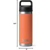 imageYETI Rambler 18 oz Bottle Leakproof Vacuum Insulated Stainless Steel with Chug Cap RidgelineHigh Desert Clay
