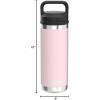 imageYETI Rambler 18 oz Bottle Leakproof Vacuum Insulated Stainless Steel with Chug Cap RidgelineIce Pink