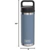 imageYETI Rambler 18 oz Bottle Leakproof Vacuum Insulated Stainless Steel with Chug Cap RidgelineNordic Blue
