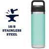 imageYETI Rambler 18 oz Bottle Leakproof Vacuum Insulated Stainless Steel with Chug Cap RidgelineSeafoam
