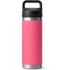 imageYETI Rambler 18 oz Bottle Leakproof Vacuum Insulated Stainless Steel with Chug Cap RidgelineTropical Pink